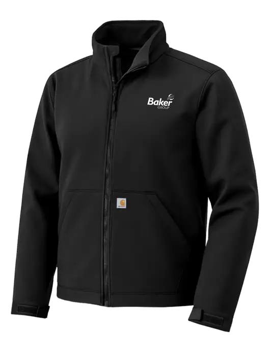 Carhartt Rain Defender Black Soft Shell Jacket w/Baker Group Logo