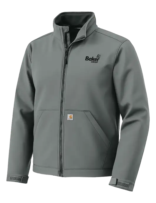 Carhartt Rain Defender Dark Medium Grey Soft Shell Jacket w/Baker Group Logo