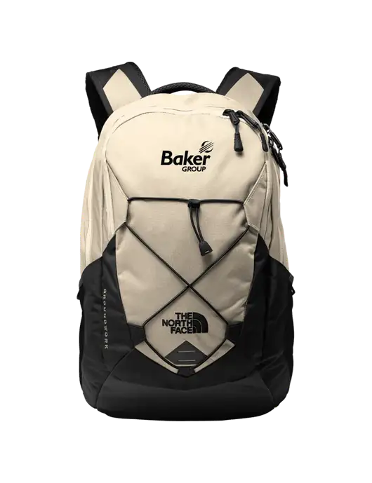 The North Face Ivory/Black Groundwork Backpack w/Baker Group Logo