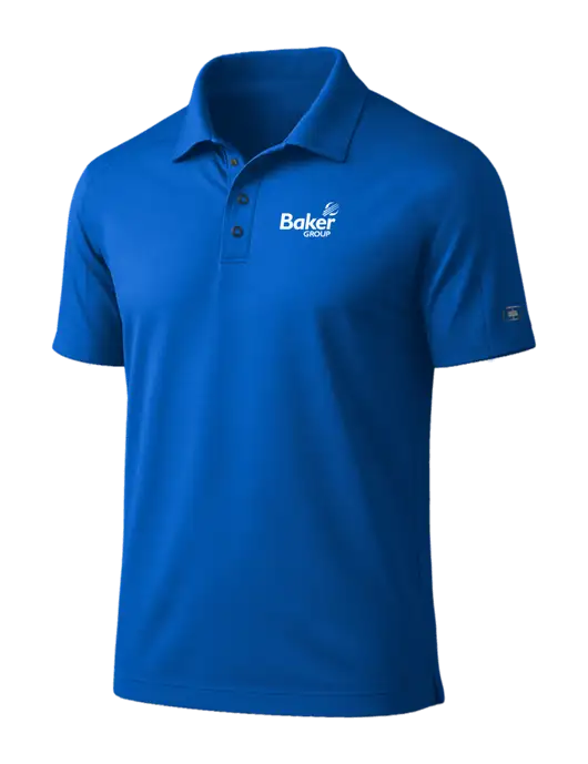 OGIO Linear Royal Blue Polo w/Baker Group Logo