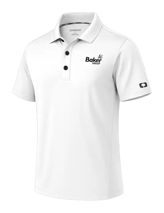 OGIO Envision White Polo w/Baker Group Logo