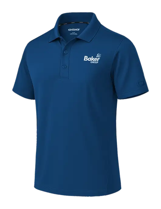 OGIO Envision Light Navy Polo w/Baker Group Logo