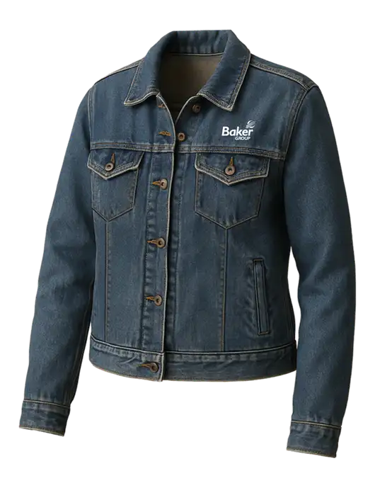 Womens Denim Jacket w/Baker Group Logo