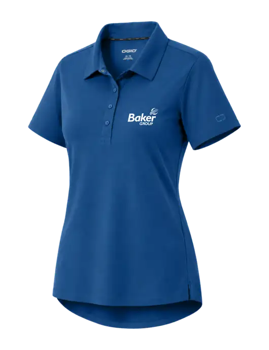 OGIO Womens Envision Light Navy Polo w/Baker Group Logo