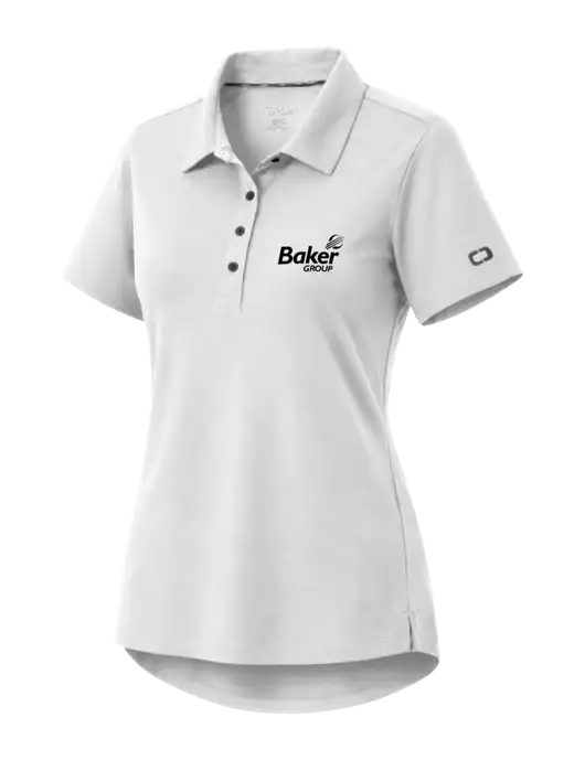 OGIO Womens Envision White Polo w/Baker Group Logo
