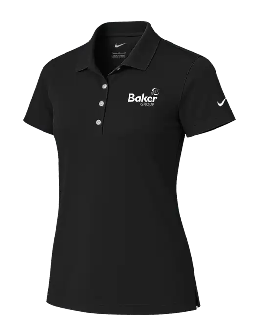 Nike Womens Black Tech Basic Dri-FIT Polo
 w/Baker Group Logo