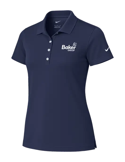 Nike Womens Dark Navy Tech Basic Dri-FIT Polo
 w/Baker Group Logo
