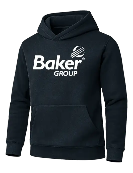Cornerstone Dark Navy Tough Heavyweight Fleece Pullover Hoodie w/Baker Group Logo