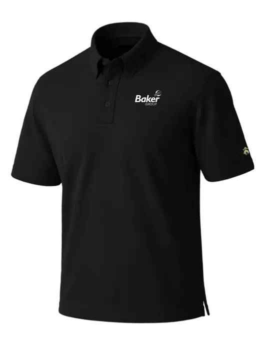 Brooks Brothers Pinpoint Pique Black Dress Polo w/Baker Group Logo