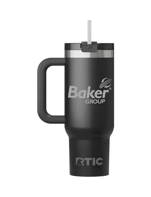 RTIC Road Trip 30oz Black Tumbler w/Baker Group Logo