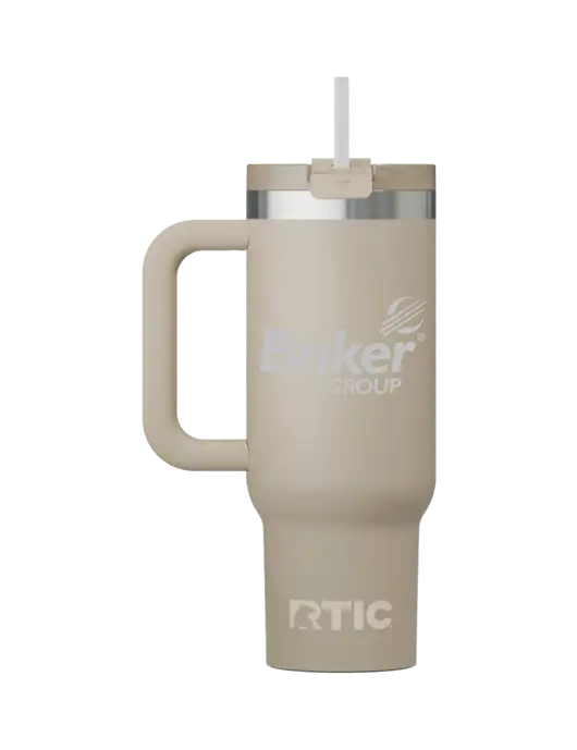 RTIC Road Trip 30oz Tan Tumbler w/Baker Group Logo