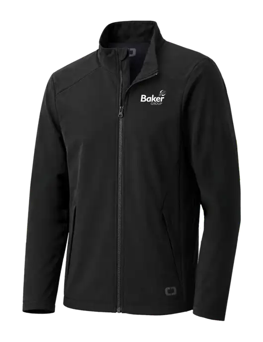 OGIO Black Commuter Full-Zip Soft Shell  w/Baker Group Logo