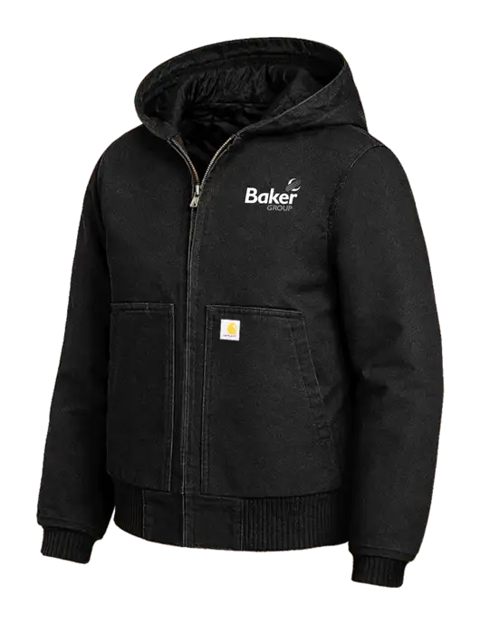 Carhartt Womens Black Washed Duck Active Jacket w/Baker Group Logo