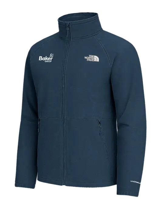 The North Face Light Navy Heather Barr Lake Soft Shell Jacket w/Baker Group Logo