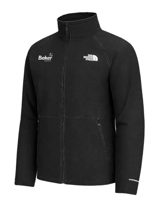 The North Face Black Heather Barr Lake Soft Shell Jacket w/Baker Group Logo