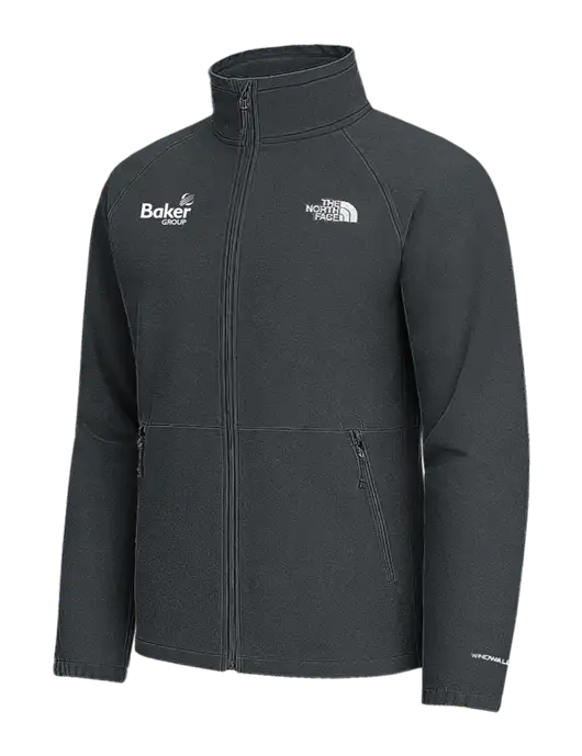The North Face Very Dark Grey Heather Barr Lake Soft Shell Jacket w/Baker Group Logo