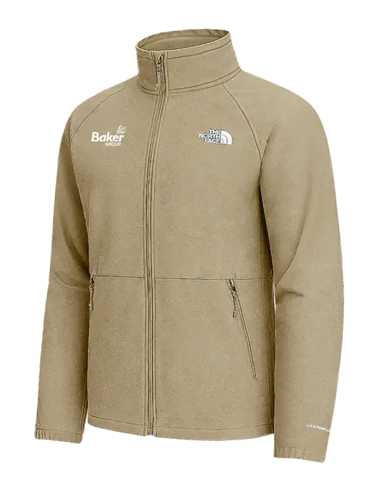 The North Face Tan Heather Barr Lake Soft Shell Jacket w/Baker Group Logo