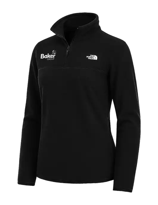 The North Face Womens Black Glacier 1/4-Zip Fleece w/Baker Group Logo