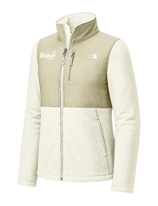 The North Face Womens Ivory/Tan Highest Peak Full-Zip Fleece Jacket w/Baker Group Logo