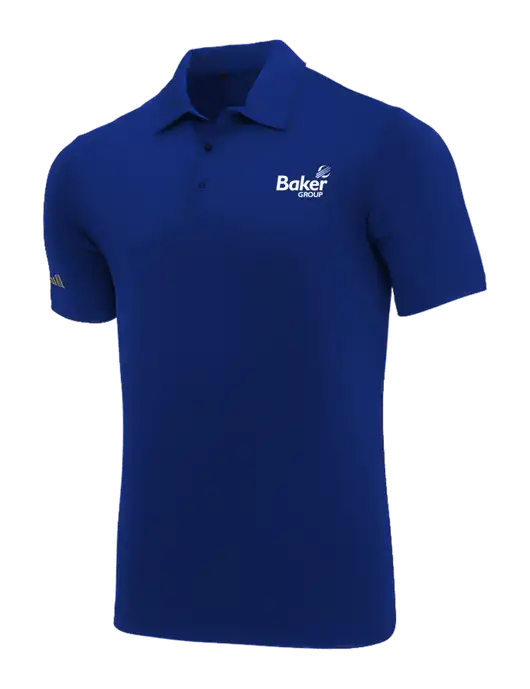 Adidas Dark Royal Ultimate Solid Polo w/Baker Group Logo