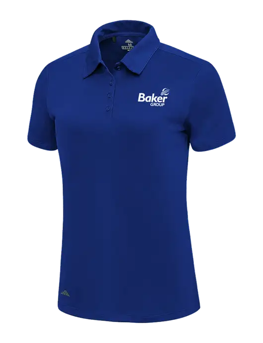 Adidas Dark Royal Womens Ultimate Solid Polo w/Baker Group Logo