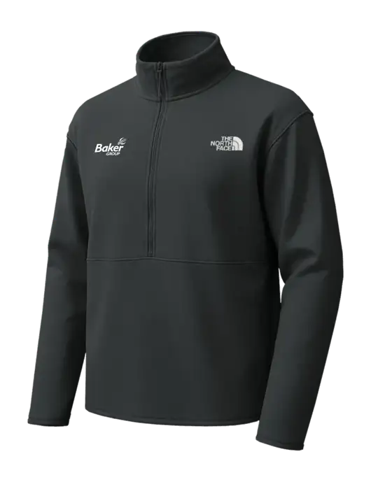 The North Face Very Dark Grey Double-Knit 1/2-Zip Fleece w/Baker Group Logo