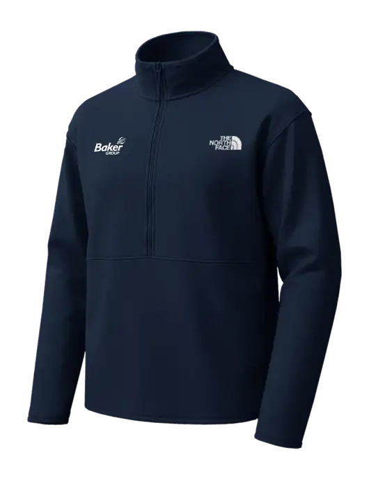 The North Face Dark Navy Double-Knit 1/2-Zip Fleece w/Baker Group Logo