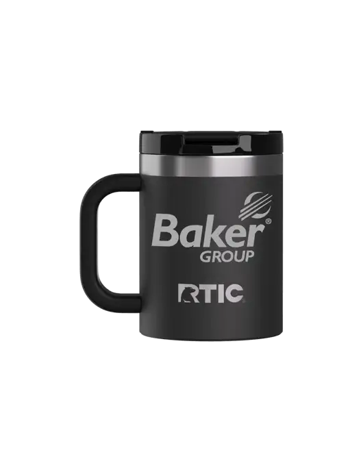 RTIC 12oz Essential Black Mug w/Baker Group Logo