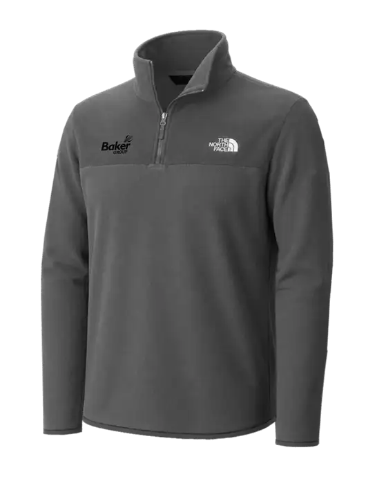 The North Face Medium Grey Heather Glacier 1/4-Zip Fleece w/Baker Group Logo