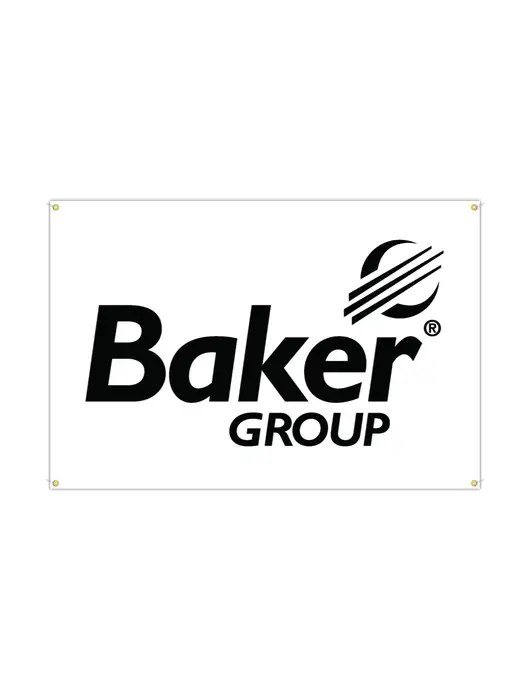 Vinyl Banner 72" x 48" w/Baker Group Logo