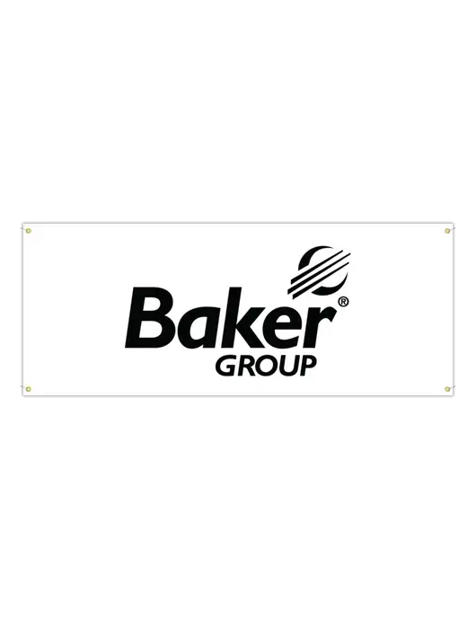 Vinyl Banner 120" x 48" w/Baker Group Logo