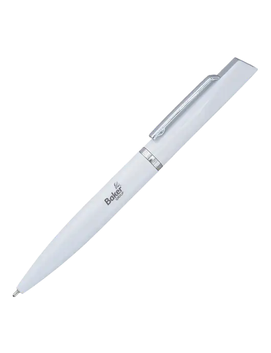Santos White Pen - Black Ink w/Baker Group Logo