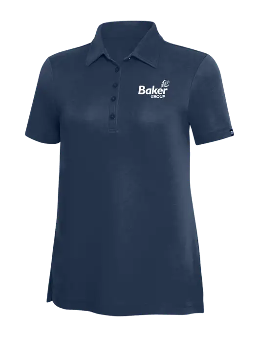 TravisMathew Navy Solid Womens Oceanside Polo w/Baker Group Logo