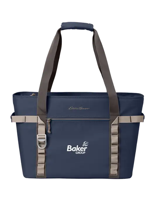 Eddie Bauer Navy Max Cool Tote Cooler  w/Baker Group Logo
