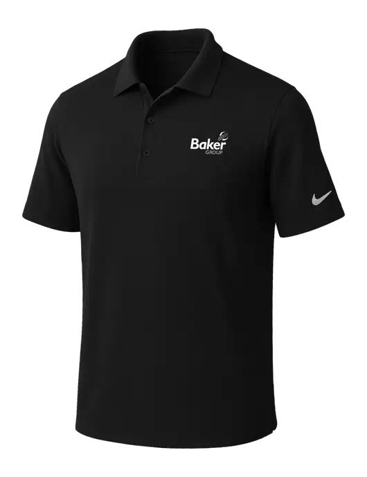 NIKE Black Dri-Fit Micro Pique Polo w/Baker Group Logo
