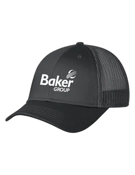 Charcoal Mesh Trucker Cap Snap Back w/Baker Group Logo