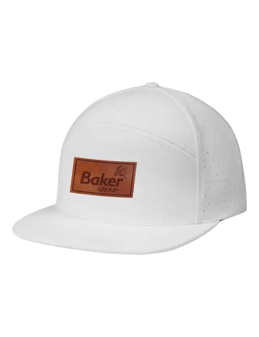 Richardson White Cannon Cap w/Baker Group Leather Patch Logo