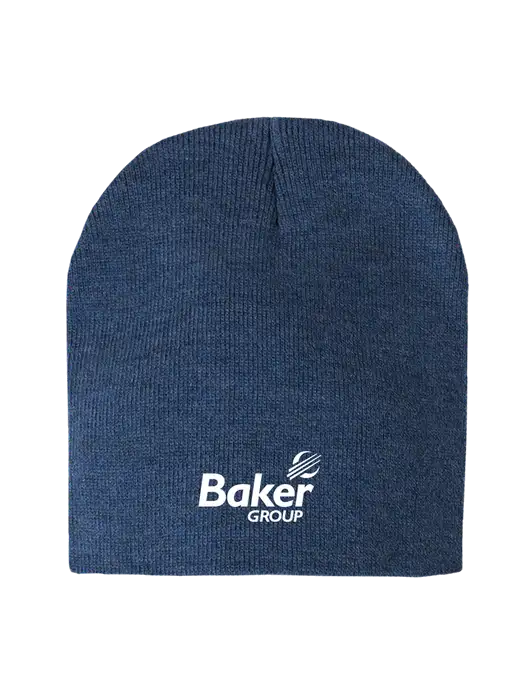 Dark Royal Heather Element Knit Beanie w/Baker Group Logo