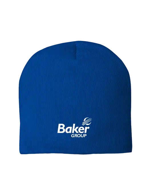 Solid Royal Element Knit Beanie w/Baker Group Logo