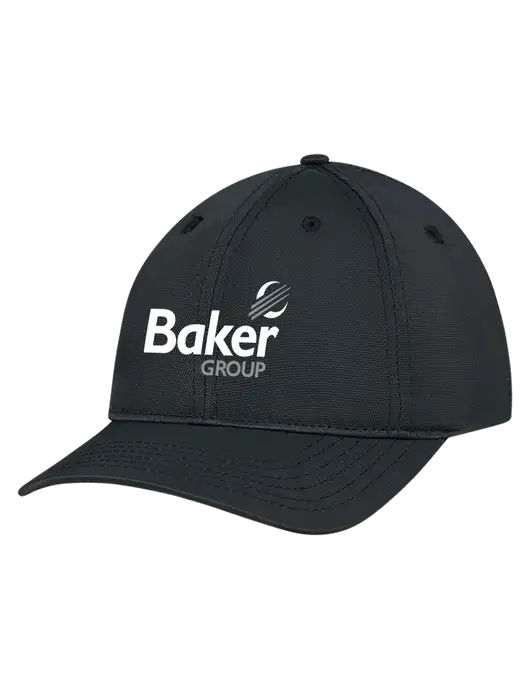 Black Nylon Twill Performance Cap w/Baker Group Logo