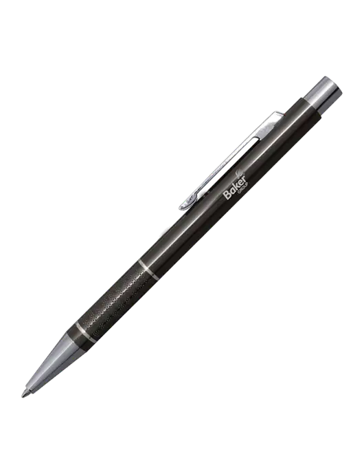 St George Gunmetal Pen - Blue Ink w/Baker Group Logo