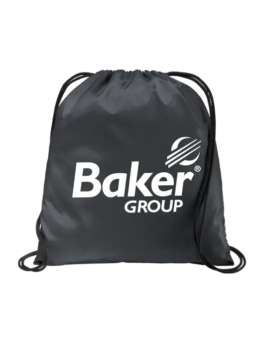 Drawstring  Graphite Grey Cinch Pack w/Baker Group Logo