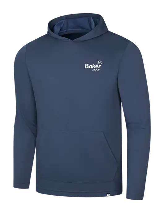 TravisMathew Navy Coveside Hoodie w/Baker Group Logo