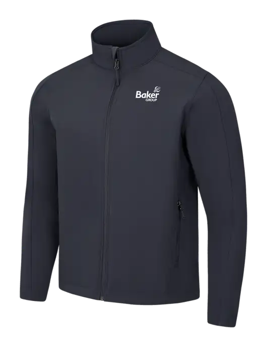 Charcoal Grey Core Soft Shell Jacket w/Baker Group Logo