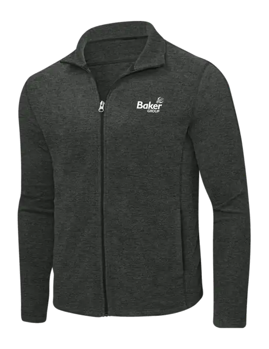 Charcoal Heather Microfleece Full-Zip Jacket w/Baker Group Logo
