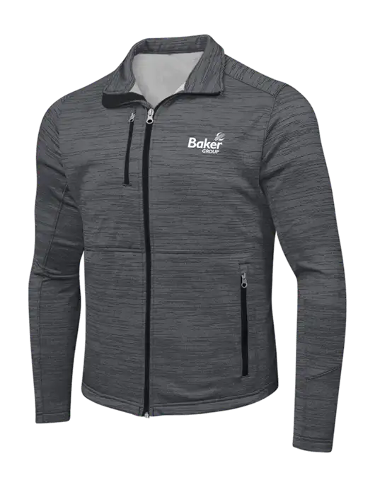 Dark Grey Digi Stripe Fleece Jacket w/Baker Group Logo