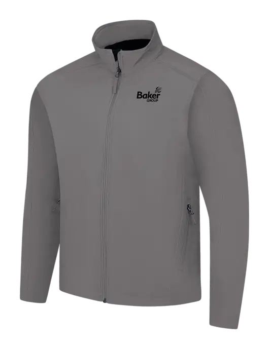 Medium Grey Core Soft Shell Jacket w/Baker Group Logo