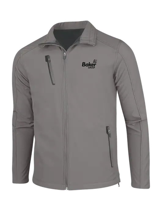 Medium Grey Welded Softshell Jacket w/Baker Group Logo