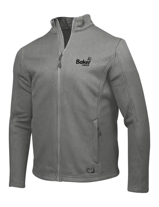 OGIO Medium Grey Grit Fleece Jacket w/Baker Group Logo
