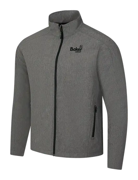 Medium Grey Heather Core Soft Shell Jacket w/Baker Group Logo